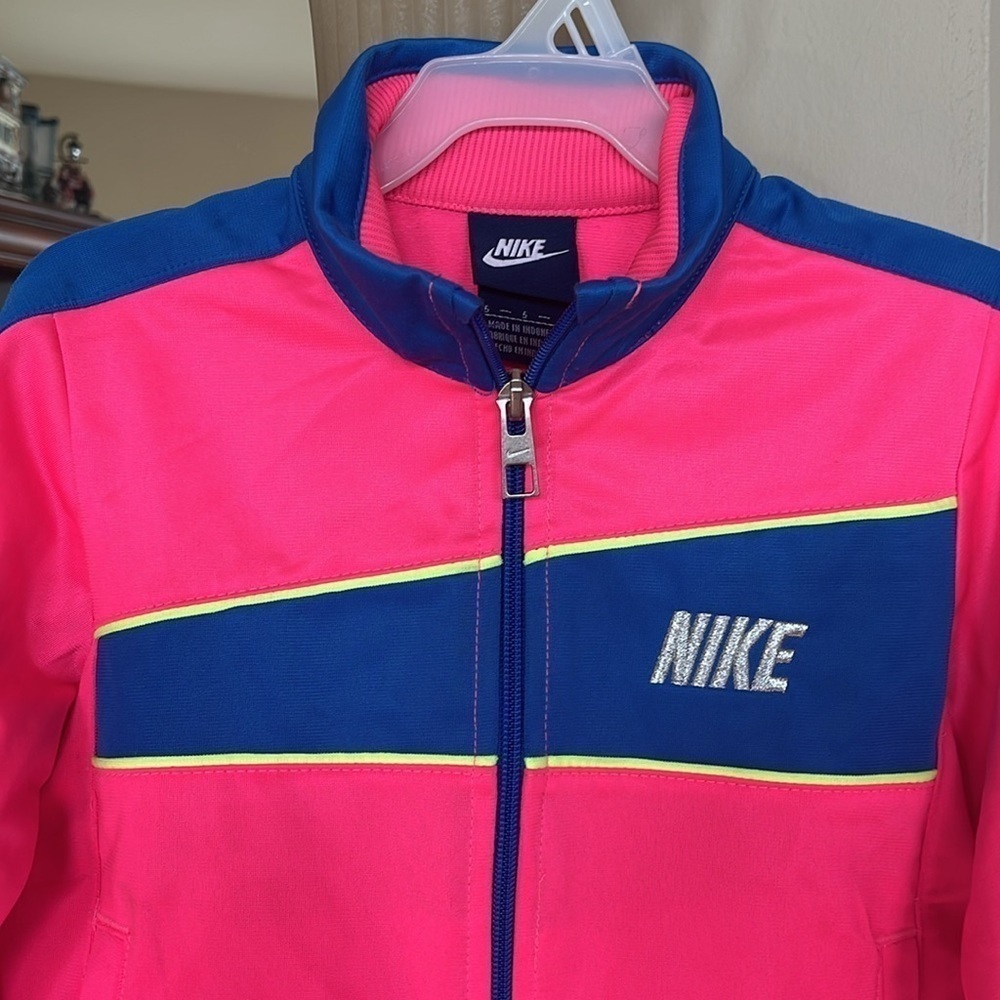 Brand New Nike Pink & Blue Tracksuit Zip Up Jacket Track Pants Sporty Activewear - Picture 3 of 16